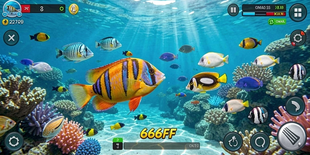 Tampilan gameplay Tembak Ikan yang menarik dan seru di 666FF.
