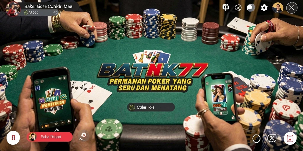 Tampilan menarik dari gameplay Poker di BATIK77 yang mengasyikkan.