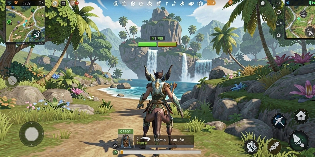 Screenshot menampilkan aksi seru dalam dunia terbuka C789.