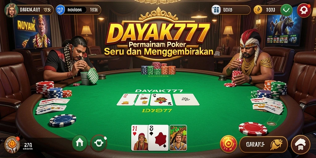 Tampilan menarik saat bermain poker di DAYAK777.