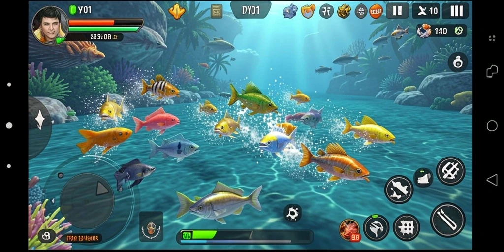 Screenshot gameplay DY01 yang penuh aksi Tembak Ikan.