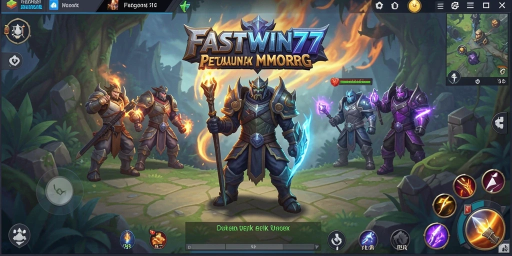Screenshot menunjukkan aksi mendebarkan dalam game MMORPG FASTWIN77.