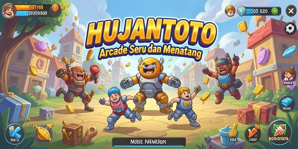 Tampilan gameplay seru dari HUJANTOTO yang menantang.