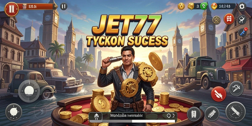 Screenshot JET77 menampilkan gameplay Tycoon yang menarik.