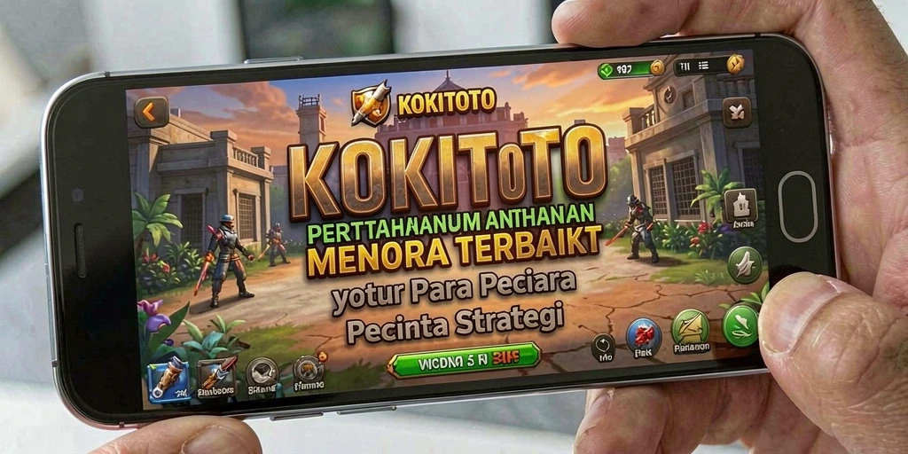 Tangkapan layar KOKITOTO menampilkan pertempuran Tower Defense yang mendebarkan.