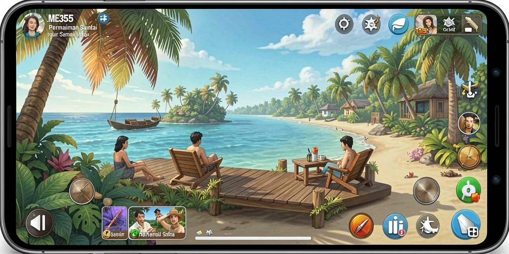 Screenshot ME355 menampilkan karakter lucu dan gameplay yang seru.