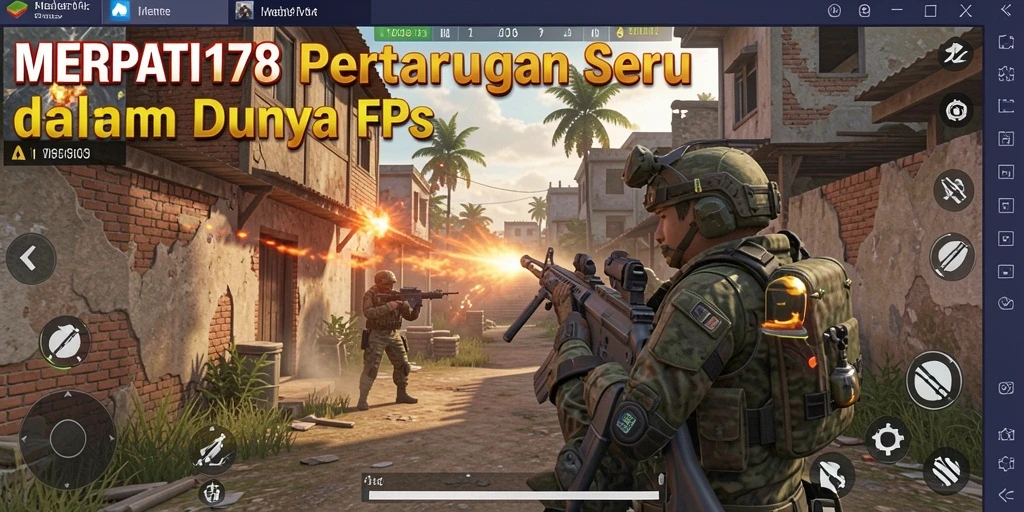 Screenshot utama MERPATI178 menampilkan aksi tembak-menembak yang mendebarkan.