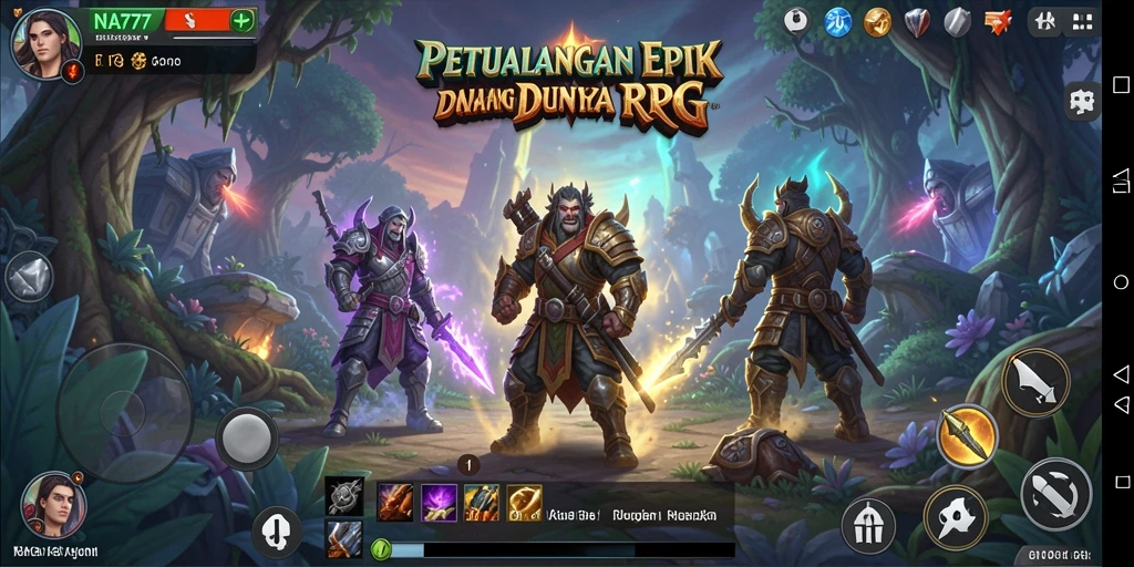Screenshot gameplay NA777 yang menampilkan aksi petualangan RPG yang seru.