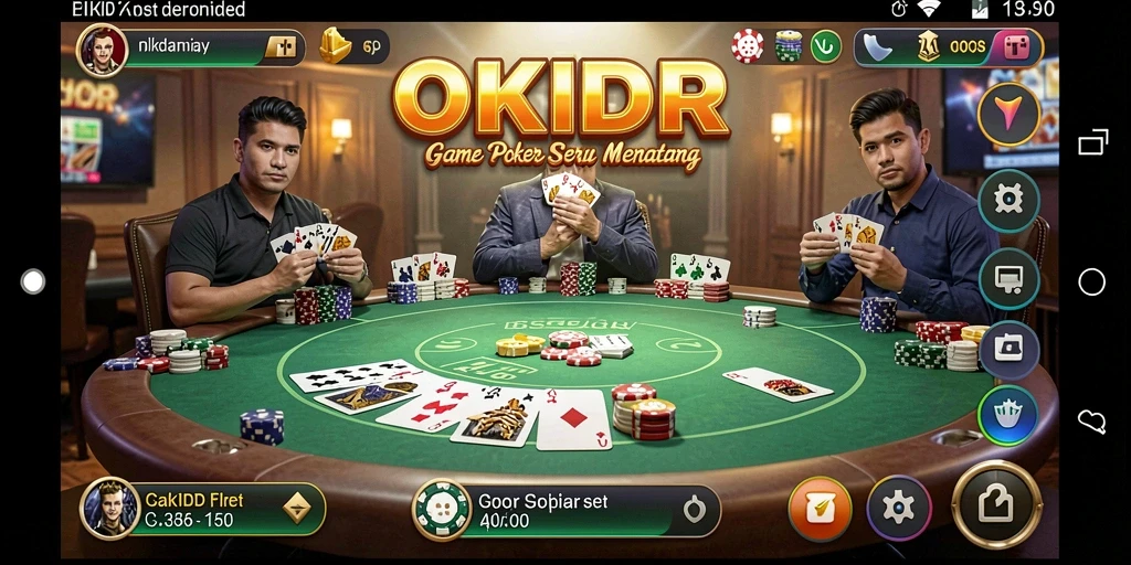 Gameplay seru dari permainan Poker di OKIDR.