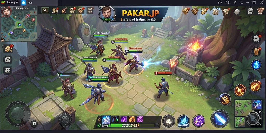 Tangkapan layar utama PAKARJP menampilkan aksi strategi mendebarkan.