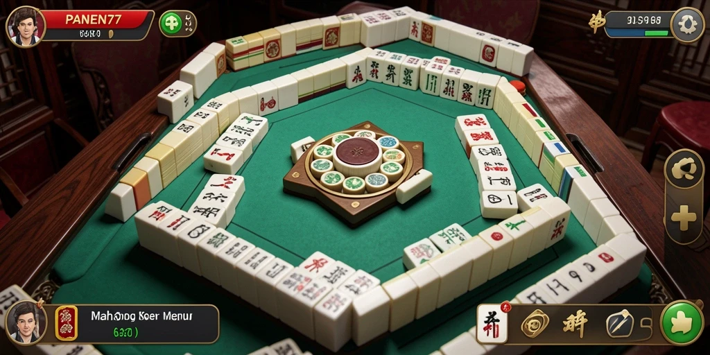Screenshot gameplay PANEN77 menampilkan keseruan bermain Mahjong.