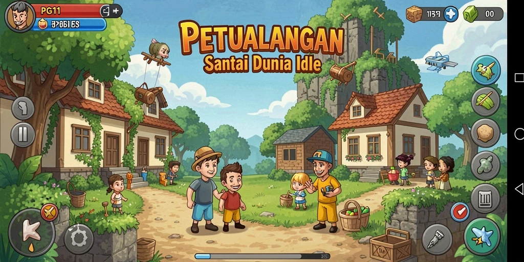 Tampilan gameplay PG11 yang penuh warna dan menawan.