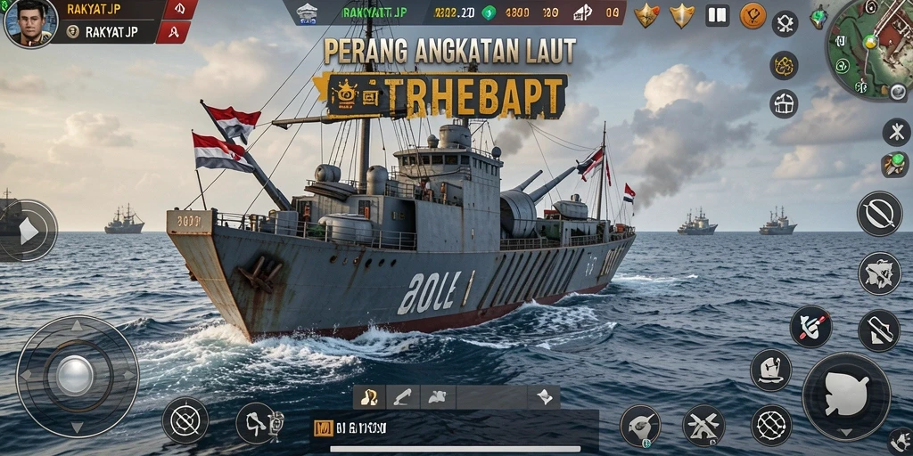 Tampilan gameplay FPS menegangkan di RAKYATJP.