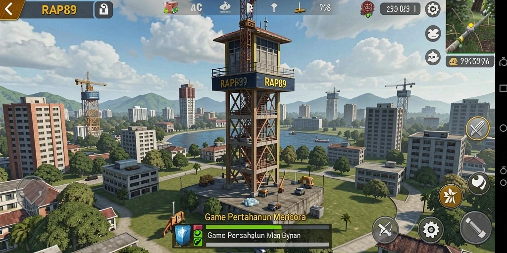 Tampilan gameplay seru dari RAP89 dengan aksi Tower Defense yang mendebarkan.