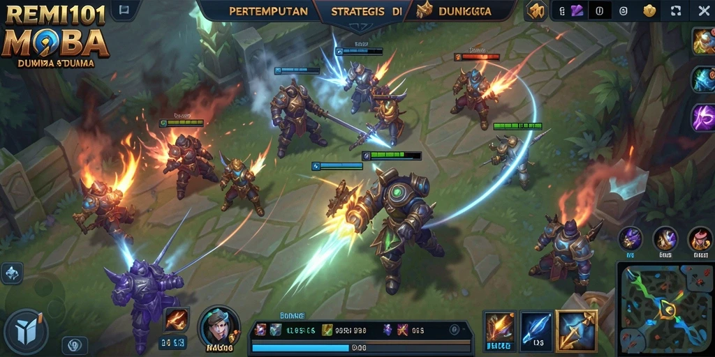 Tampilan menakjubkan dari gameplay MOBA di REMI101.