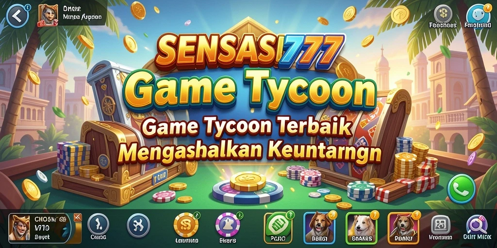 Tampilan gameplay menarik dalam SENSASI777 yang menunjukkan manajemen bisnis.