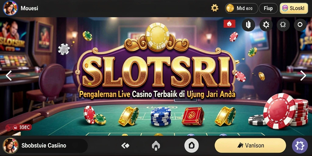 Tampilan gameplay Live Casino di SLOTSRI yang menarik dan interaktif.