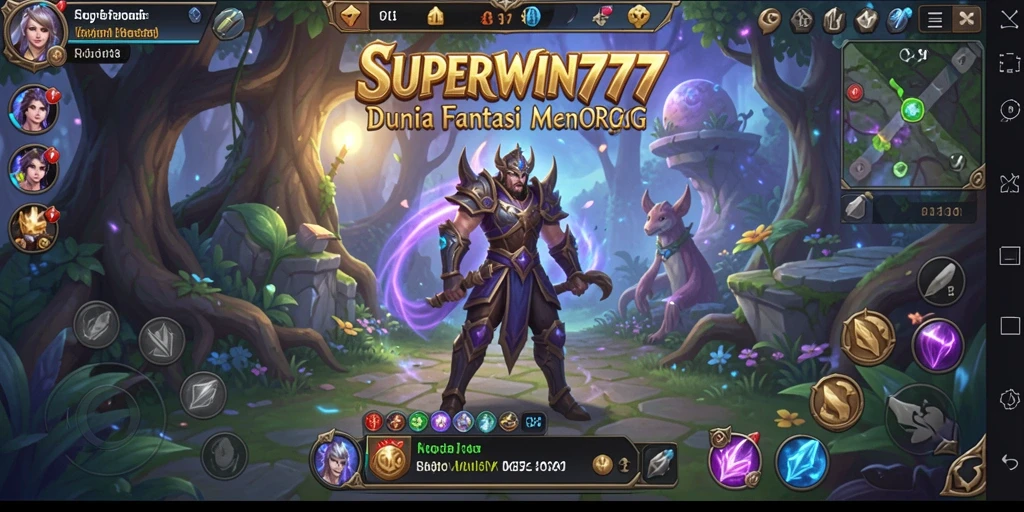 Screenshot menunjukkan aksi seru dalam gameplay MMORPG SUPERWIN777.