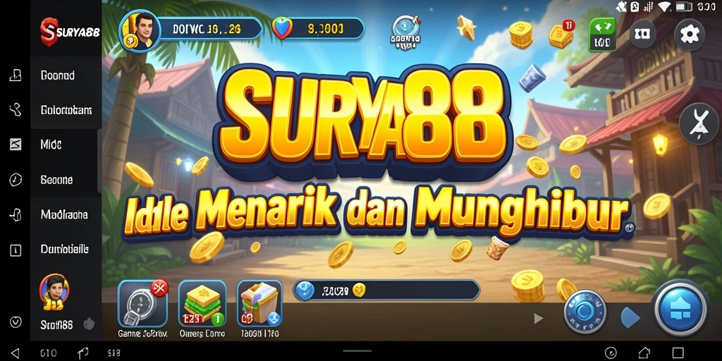Tampilan gameplay SURYA88 yang seru dan penuh warna.