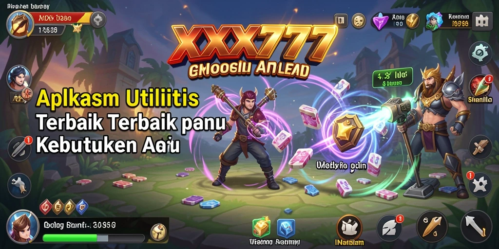 Tampilan antarmuka aplikasi XXX777 dengan fitur utilitas yang menarik.